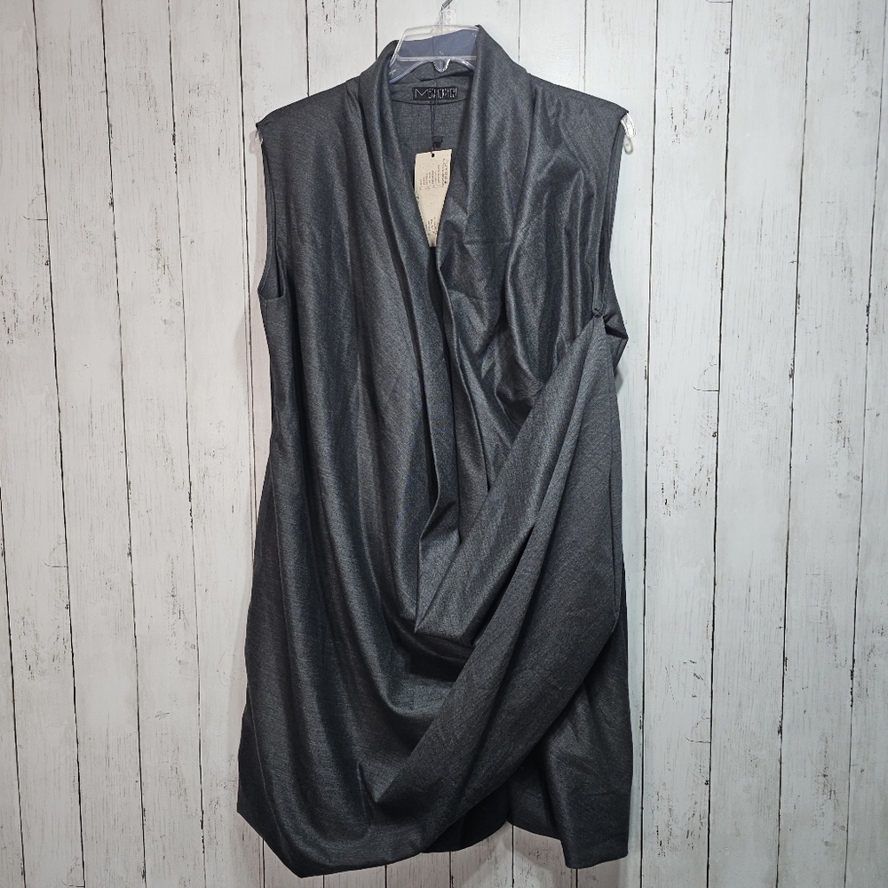 NWT Metamorphoza Women's Gray Avant-garde Lagenlook Sleeveless Dress Size 5XL 20